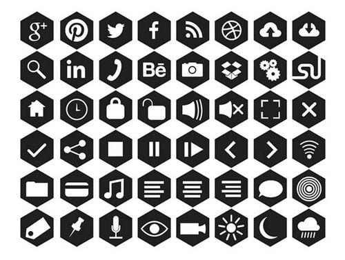 Free Hexagonal Icons