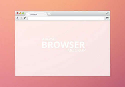 Modern Browser PSD MockUp