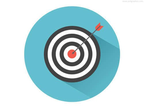 Dart on Target Icon PSD