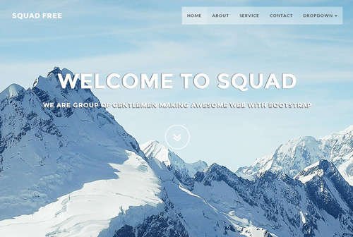 Squadfree Free Bootstrap Template For Creative