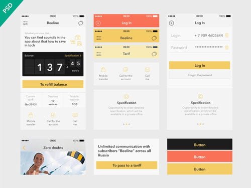 UI Kit Beeline App