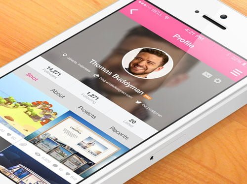 8 Dribbble Mobile App Screens Psd