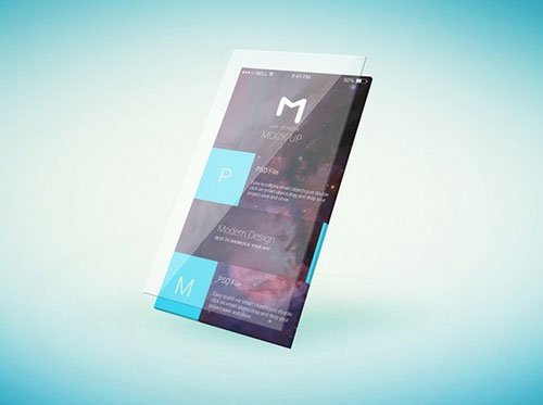 3D App Screen Mockup