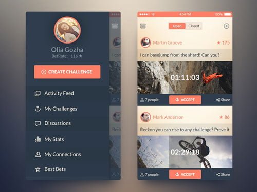 iOS7 Challenge App PSD