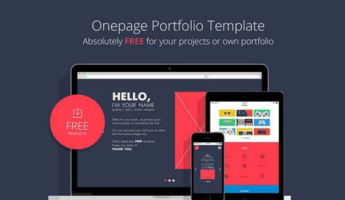 Onepage Portfolio Template Free