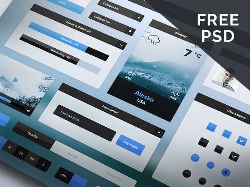 Winter UI kit PSD