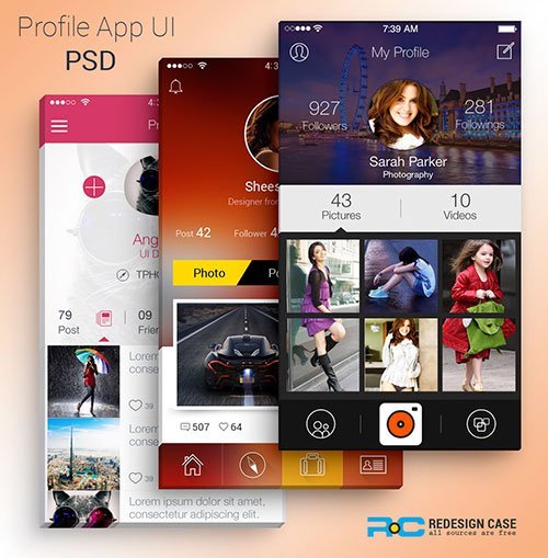 25-profile-app-ui-psd