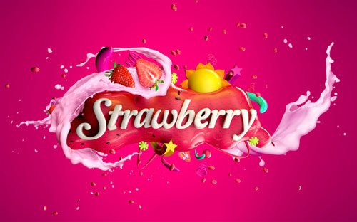 Strawberry Milk in Typography Design Inspiration