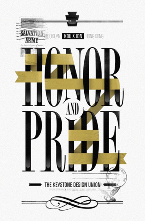 Honor & Pride in Typography Design Inspiration