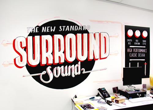 Warner Music Installation Typography