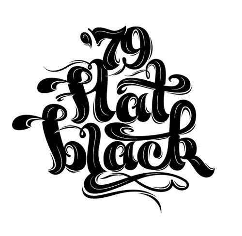 Lettering - Flat Black